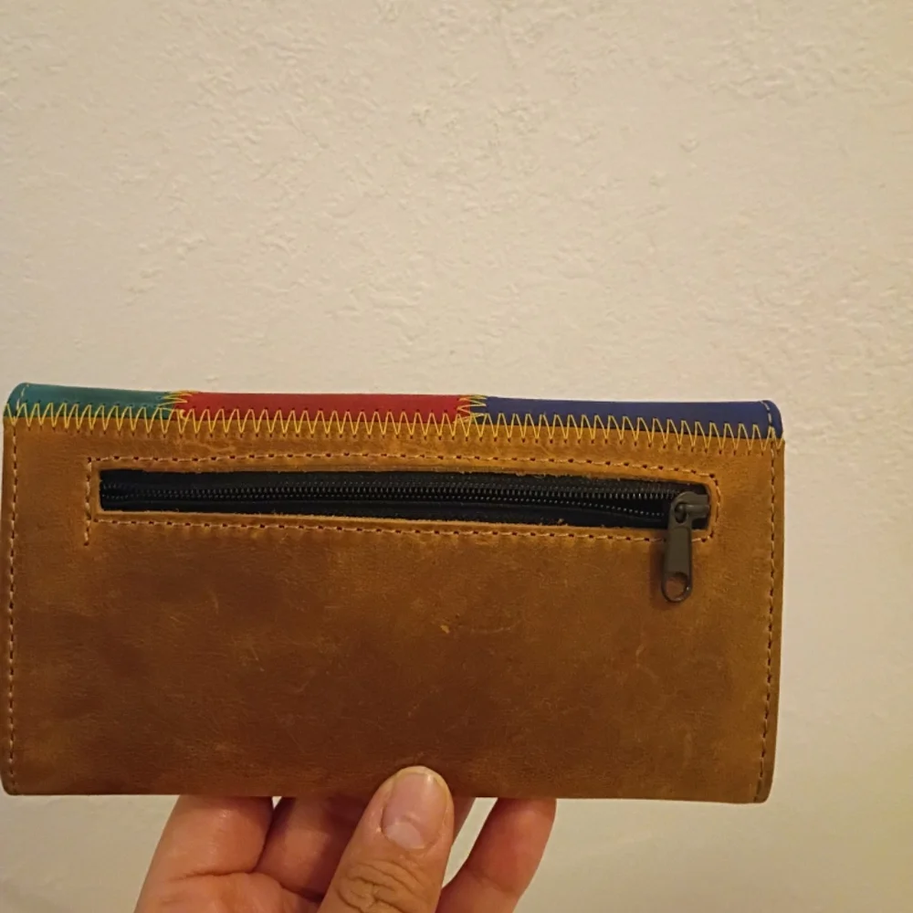 Multicolor Embossed Wallet with Peruvian Design - Picture 2 of 5